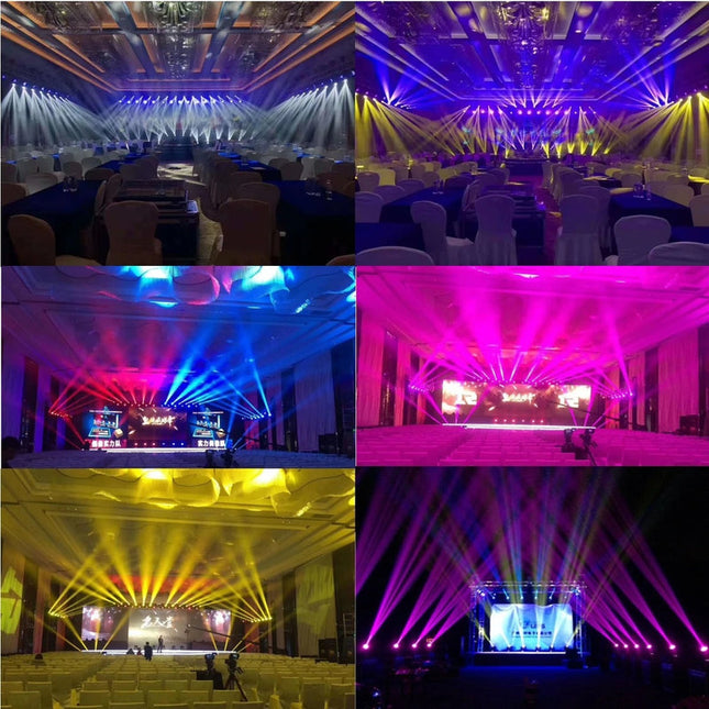 200W LED Moving Head Stage Light with Beam & Spot, 11 Colours, 14 Gobos for DJ, Bar and Event Lighting