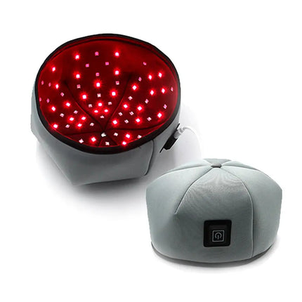 LED Hair Growth Relaxation Cap 660nm Red 830nm Infrared Scalp Support USB Powered Portable