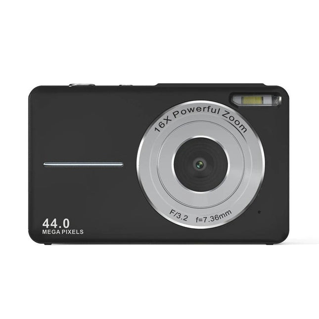 48MP Compact Travel Camera with Full HD 1080p Recording, 2.4-Inch LCD Screen & 700mAh Rechargeable Battery – Black