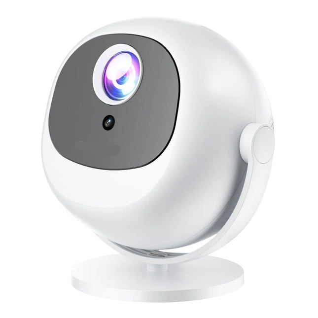 Mini Smart Projector 720P HD Android 11 with WiFi, Bluetooth, Auto Keystone – White