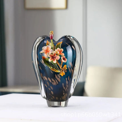 Light Luxury Glazed Ceramic Vase Modern Tabletop Décor for Living Room, Dining Table, or Entryway