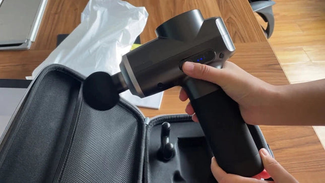 Rechargeable Muscle Massage Gun Brushless Motor Adjustable 2000–3200 RPM 12mm Deep Tissue