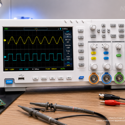 Portable Dual-Channel 100MHz Oscilloscope with Built-In Signal Generator – 1GS/s High-Speed Sampling