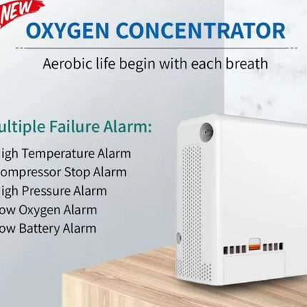 Compact Rechargeable Portable Oxygen Concentrator – Pulse Flow, Low Noise, Travel-Friendly