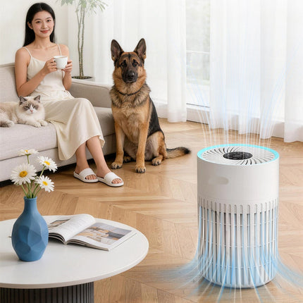 Portable Pet Hair Air Purifier with UV Light and Activated Carbon Smoke & Odour Filter
