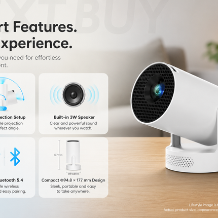 Portable WiFi Smart LED Projector with Auto Focus