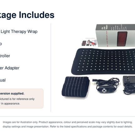 Infrared & Red Light Body Wrap Belt for Muscle Relief and Daily Recovery
