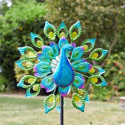 Solar-Powered Metal Windmill Spinner with LED – 200cm Outdoor Garden & Courtyard Decor