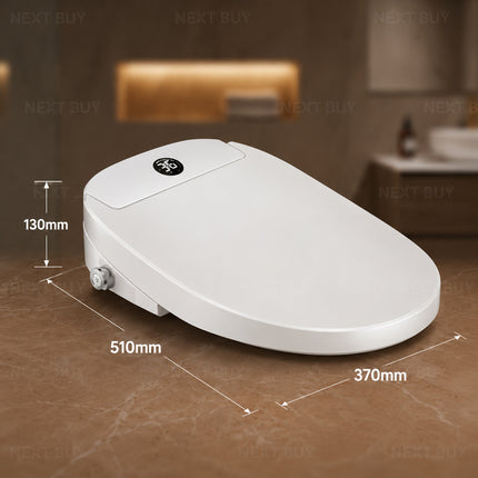 Smart Bidet Toilet Seat with Heated Seat, Auto Open/Close, Night Light, and Remote Control