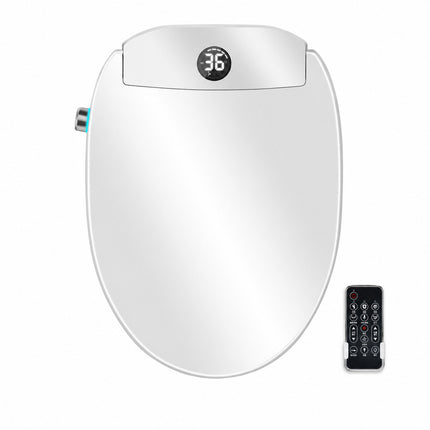 Smart Bidet Toilet Seat with Heated Seat, Auto Open/Close, Night Light, and Remote Control