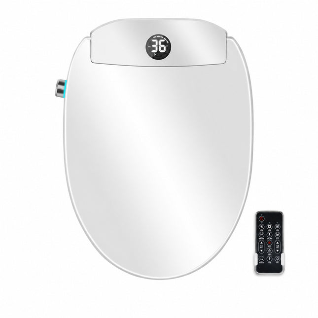 Smart Bidet Toilet Seat with Heated Seat, Auto Open/Close, Night Light, and Remote Control