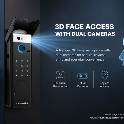 Smart Outdoor Gate Lock, Waterproof Zinc Alloy Design with Fingerprint, Password, Card & App Control