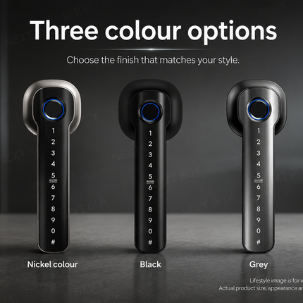 Smart Fingerprint Door Handle Lock with Bluetooth, Passcode, IC Card & Key Access