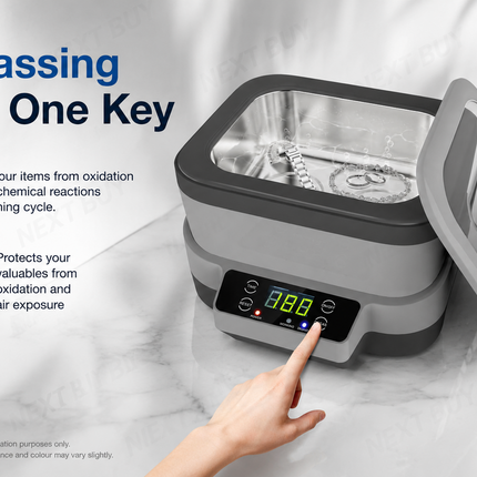 1200ml Ultrasonic Cleaner with Digital Timer Stainless Steel Tank for Jewellery Glasses Watches