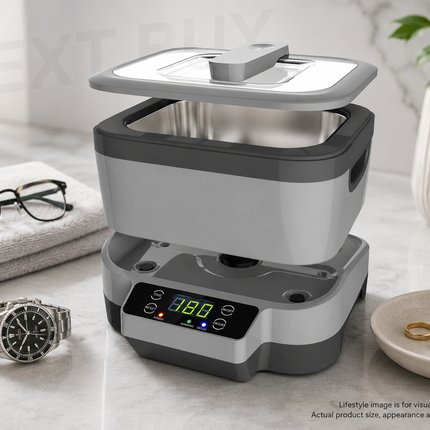 1200ml Ultrasonic Cleaner with Digital Timer Stainless Steel Tank for Jewellery Glasses Watches