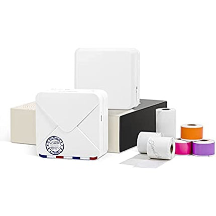 Portable Thermal Label Printer with 300 DPI Resolution, Bluetooth Connectivity and Rechargeable Battery