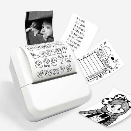 Portable Thermal Label Printer with Bluetooth, 203 DPI, 1200mAh Rechargeable Battery