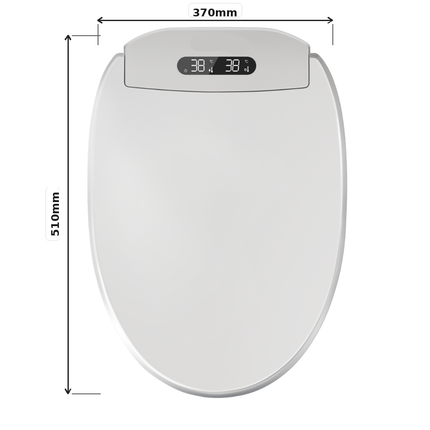 Smart Bidet Toilet Seat with Warm Seat, Dual Wash, Drying Function, and Remote Control
